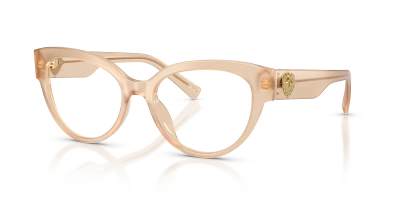แว่นสายตา Dolce & Gabbana DG3440-3089 มุมเฉียง สีเบจโอปอล สำหรับผู้หญิง