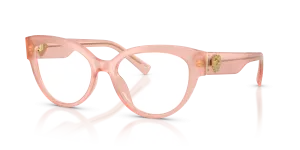 แว่นสายตา Dolce & Gabbana DG3440-3384 มุมเฉียง สีกุหลาบโอปอล สำหรับผู้หญิง