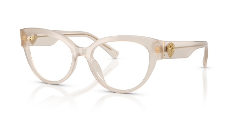 กรอบแว่นสายตา Dolce & Gabbana DG3440-3420 Opal Pearl แว่นสายตา Dolce & Gabbana DG3440-3420 มุมเฉียง สีมุกโอปอล สำหรับผู้หญิง