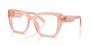 แว่นสายตา Dolce & Gabbana DG3441-3384 มุมเฉียง สีกุหลาบโอปอล สำหรับผู้หญิง