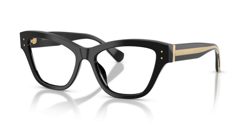 กรอบแว่นสายตา Dolce & Gabbana DG3448-501 Black แว่นสายตา Dolce & Gabbana DG3448-501 มุมเฉียง สีดำ สำหรับผู้หญิง