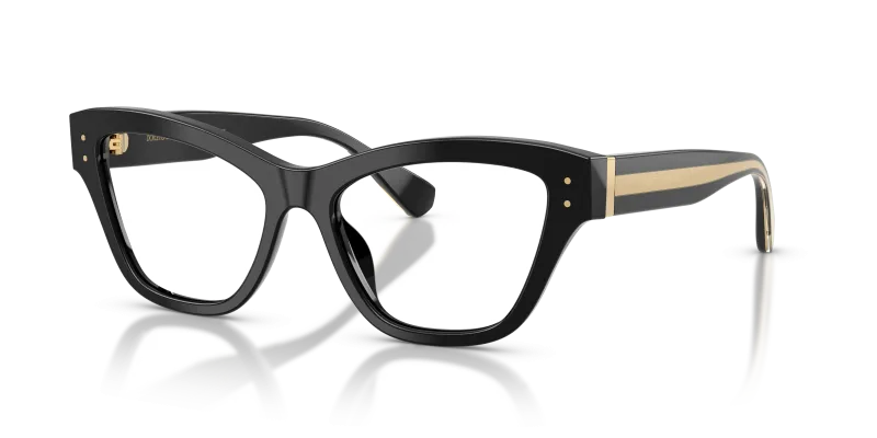 แว่นสายตา Dolce & Gabbana DG3448-501 มุมเฉียง สีดำ สำหรับผู้หญิง