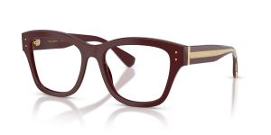 แว่นสายตา Dolce & Gabbana DG3449-3091 มุมเฉียง สีบอร์โด สำหรับผู้หญิง
