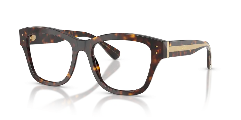 แว่นสายตา Dolce & Gabbana DG3449-502 มุมเฉียง สีฮาวานา สำหรับผู้หญิง