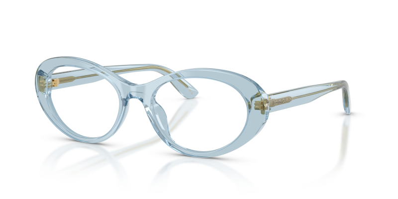 กรอบแว่นสายตา Dolce & Gabbana DG3450-3134 Transparent Light Blue แว่นสายตา Dolce & Gabbana DG3450-3134 มุมเฉียง สีฟ้าอ่อนโปร่งใส สำหรับผู้หญิง