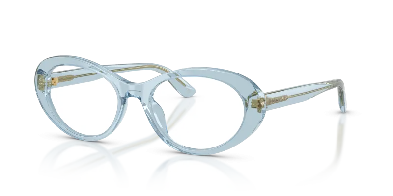 กรอบแว่นสายตา Dolce & Gabbana DG3450-3134 Transparent Light Blue แว่นสายตา Dolce & Gabbana DG3450-3134 มุมเฉียง สีฟ้าอ่อนโปร่งใส สำหรับผู้หญิง