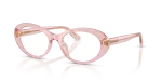 กรอบแว่นสายตา Dolce & Gabbana DG3450-3148 Transparent Pink แว่นสายตา Dolce & Gabbana DG3450-3148 มุมเฉียง สีชมพูโปร่งใส สำหรับผู้หญิง