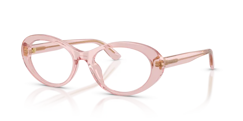 กรอบแว่นสายตา Dolce & Gabbana DG3450-3148 Transparent Pink แว่นสายตา Dolce & Gabbana DG3450-3148 มุมเฉียง สีชมพูโปร่งใส สำหรับผู้หญิง