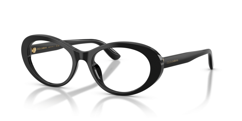 กรอบแว่นสายตา Dolce & Gabbana DG3450-501 Black แว่นสายตา Dolce & Gabbana DG3450-501 มุมเฉียง สีดำ สำหรับผู้หญิง