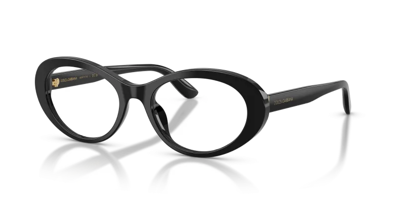 แว่นสายตา Dolce & Gabbana DG3450-501 มุมเฉียง สีดำ สำหรับผู้หญิง