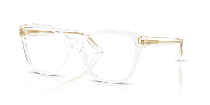 แว่นสายตา Dolce & Gabbana DG3451-3133 มุมเฉียง สีคริสตัล สำหรับผู้หญิง
