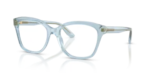 แว่นสายตา Dolce & Gabbana DG3451-3134 มุมเฉียง สีฟ้าอ่อนโปร่งใส สำหรับผู้หญิง