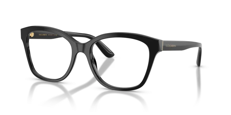 แว่นสายตา Dolce & Gabbana DG3451-501 มุมเฉียง สีดำ สำหรับผู้หญิง