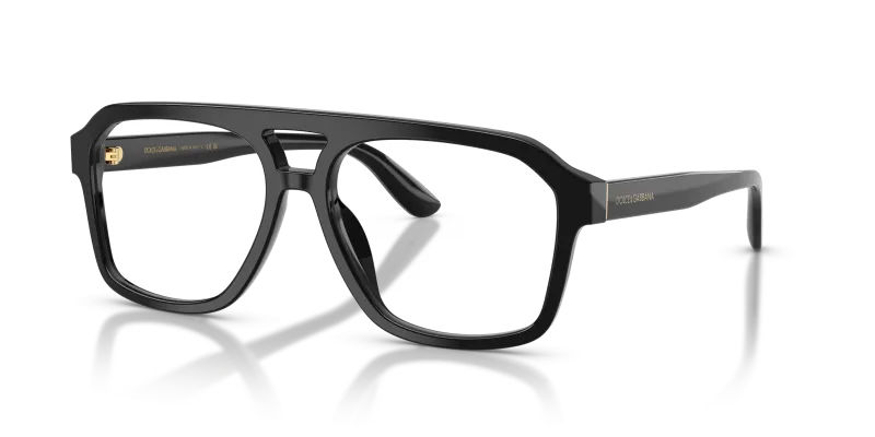 แว่นสายตา Dolce & Gabbana DG3452-501 มุมเฉียง สีดำ สำหรับผู้ชาย