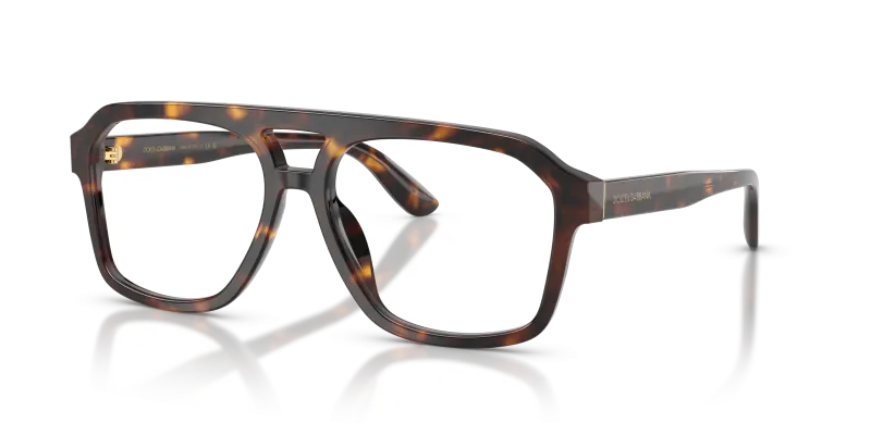 แว่นสายตา Dolce & Gabbana DG3452-502 มุมเฉียง สีฮาวานา สำหรับผู้ชาย
