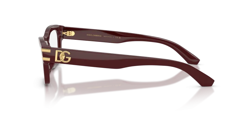 แว่นสายตา Dolce & Gabbana DG3454-3091 มุมข้าง ขาแว่นสีบอร์โด