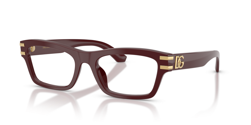 กรอบแว่นสายตา Dolce & Gabbana DG3454-3091 Bordeaux แว่นสายตา Dolce & Gabbana DG3454-3091 มุมเฉียง สีบอร์โด สำหรับผู้หญิง