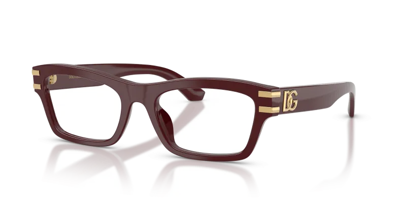 กรอบแว่นสายตา Dolce & Gabbana DG3454-3091 Bordeaux แว่นสายตา Dolce & Gabbana DG3454-3091 มุมเฉียง สีบอร์โด สำหรับผู้หญิง