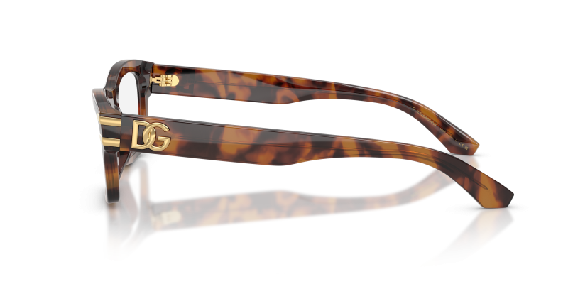แว่นสายตา Dolce & Gabbana DG3454-3497 มุมข้าง ขาแว่นสีฮาวานาแดง