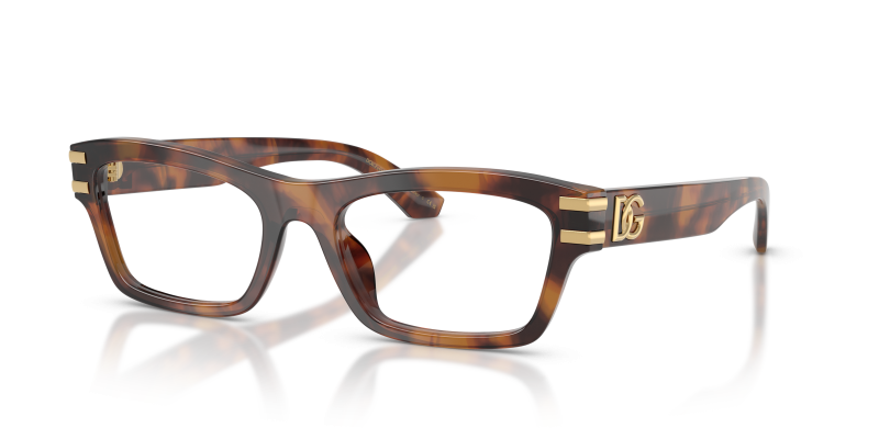 แว่นสายตา Dolce & Gabbana DG3454-3497 มุมเฉียง สีฮาวานาแดง สำหรับผู้หญิง