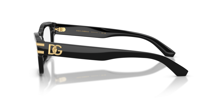 แว่นสายตา Dolce & Gabbana DG3454-501 มุมข้าง ขาแว่นสีดำ