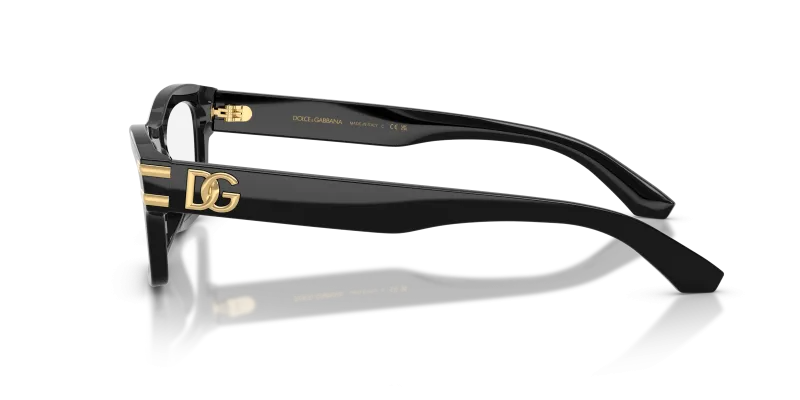 แว่นสายตา Dolce & Gabbana DG3454-501 มุมข้าง ขาแว่นสีดำ