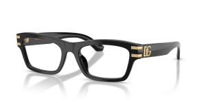 แว่นสายตา Dolce & Gabbana DG3454-501 มุมเฉียง สีดำ สำหรับผู้หญิง