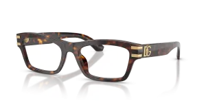 แว่นสายตา Dolce & Gabbana DG3454-502 มุมเฉียง สีฮาวานา สำหรับผู้หญิง