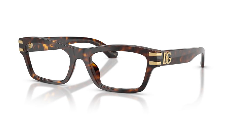 กรอบแว่นสายตา Dolce & Gabbana DG3454-502 Havana แว่นสายตา Dolce & Gabbana DG3454-502 มุมเฉียง สีฮาวานา สำหรับผู้หญิง