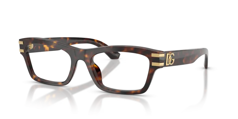 กรอบแว่นสายตา Dolce & Gabbana DG3454-502 Havana แว่นสายตา Dolce & Gabbana DG3454-502 มุมเฉียง สีฮาวานา สำหรับผู้หญิง