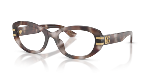 แว่นสายตา Dolce & Gabbana DG3455-3498 มุมเฉียง สีฮาวานาม่วง สำหรับผู้หญิง