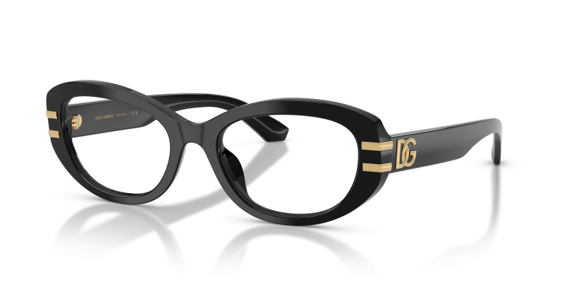กรอบแว่นสายตา Dolce & Gabbana DG3455-501 Black แว่นสายตา Dolce & Gabbana DG3455-501 มุมเฉียง สีดำ สำหรับผู้หญิง