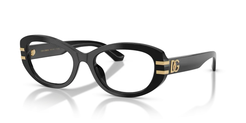 แว่นสายตา Dolce & Gabbana DG3455-501 มุมเฉียง สีดำ สำหรับผู้หญิง