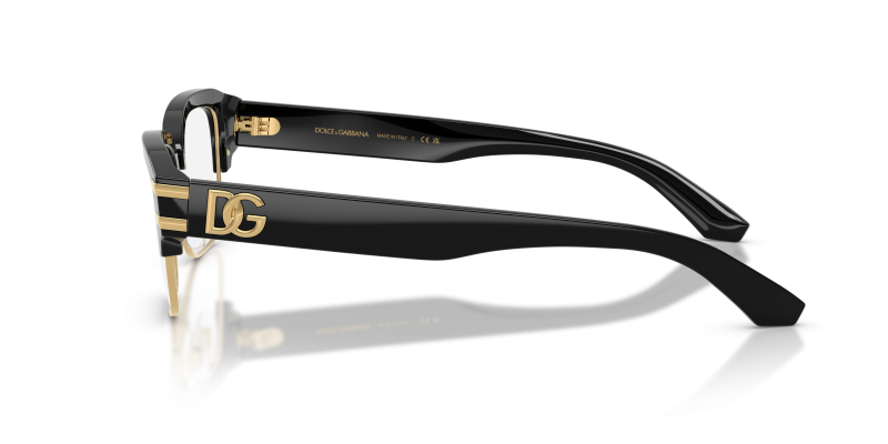 แว่นสายตา Dolce & Gabbana DG3456-501 มุมข้าง ขาแว่นสีดำ