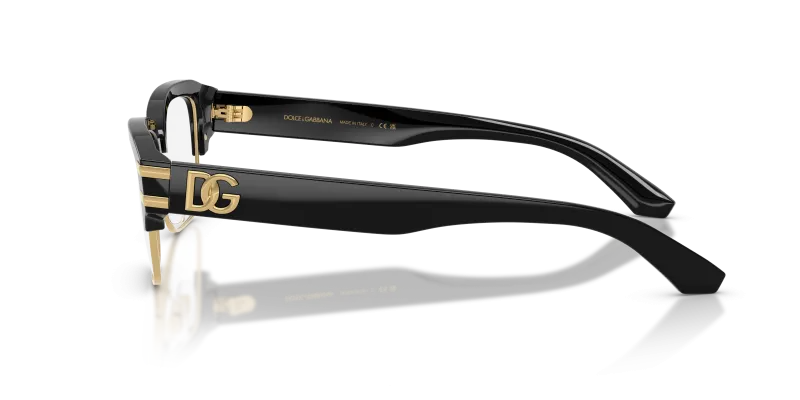 แว่นสายตา Dolce & Gabbana DG3456-501 มุมข้าง ขาแว่นสีดำ