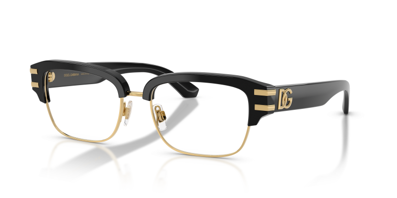 แว่นสายตา Dolce & Gabbana DG3456-501 มุมเฉียง สีดำ สำหรับผู้ชาย