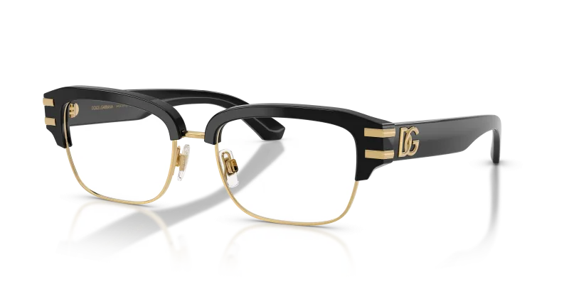 แว่นสายตา Dolce & Gabbana DG3456-501 มุมเฉียง สีดำ สำหรับผู้ชาย