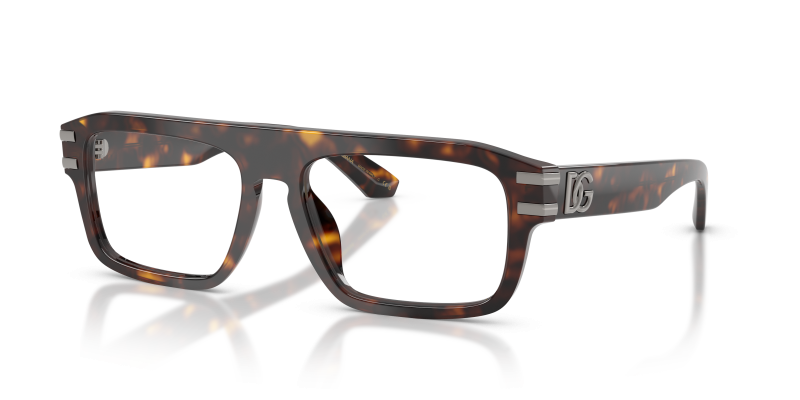 กรอบแว่นสายตา Dolce & Gabbana DG3457-502 Havana แว่นสายตา Dolce & Gabbana DG3457-502 มุมเฉียง สีฮาวานา สำหรับผู้ชาย
