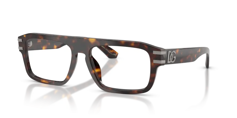 กรอบแว่นสายตา Dolce & Gabbana DG3457-502 Havana แว่นสายตา Dolce & Gabbana DG3457-502 มุมเฉียง สีฮาวานา สำหรับผู้ชาย