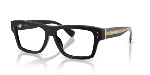แว่นสายตา Dolce & Gabbana DG3458-501 มุมเฉียง สีดำ สำหรับผู้ชาย