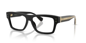 แว่นสายตา Dolce & Gabbana DG3458-501 มุมเฉียง สีดำ สำหรับผู้ชาย