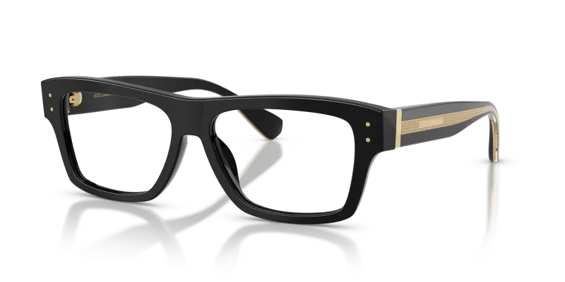 แว่นสายตา Dolce & Gabbana DG3458-501 มุมเฉียง สีดำ สำหรับผู้ชาย