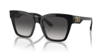 แว่นกันแดด Dolce & Gabbana DG4384 501/8G Black Grey Gradient Dolce & Gabbana DG4384 501/8G แว่นกันแดดสีดำเลนส์ไล่ระดับสีเทา สำหรับผู้หญิง