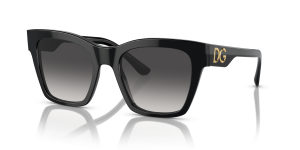 Dolce & Gabbana DG4384 501/8G แว่นกันแดดสีดำเลนส์ไล่ระดับสีเทา สำหรับผู้หญิง