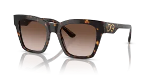 Dolce & Gabbana DG4384 502/13 แว่นกันแดดสีฮาวานาเลนส์ไล่ระดับสีน้ำตาล ผู้หญิง