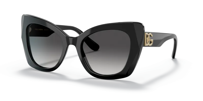 แว่นกันแดด Dolce & Gabbana DG4405F 501/8G Black Grey Gradient Dolce & Gabbana DG4405F 501/8G แว่นกันแดดสีดำเลนส์ไล่ระดับสีเทา สำหรับผู้หญิง