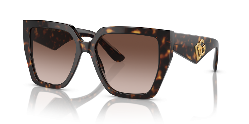 แว่นกันแดด Dolce & Gabbana DG4438F 502/13 Havana Gradient Brown Dolce & Gabbana DG4438F 502/13 แว่นกันแดดสีฮาวานาไล่ระดับน้ำตาล สำหรับผู้หญิง