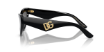 แว่นกันแดด Dolce & Gabbana DG4439 501/87 Black Dark Grey แว่นกันแดด Dolce & Gabbana DG4439 501/87 มุมข้าง ทรงตาแมวยกมุม