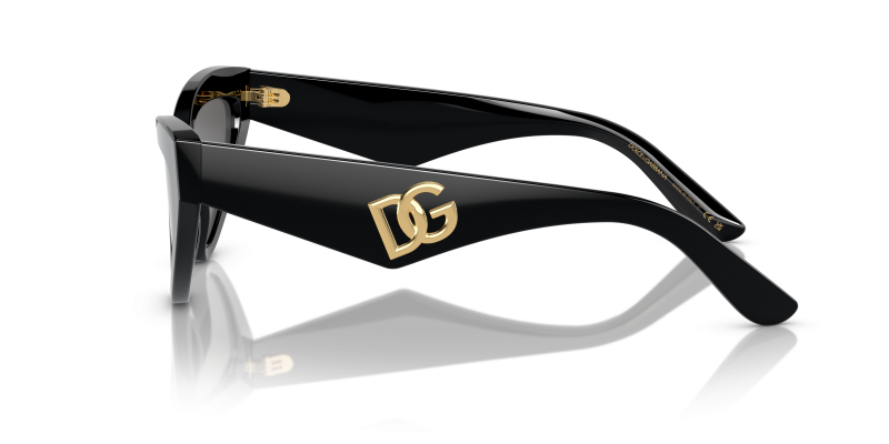 แว่นกันแดด Dolce & Gabbana DG4439 501/87 มุมข้าง ทรงตาแมวยกมุม