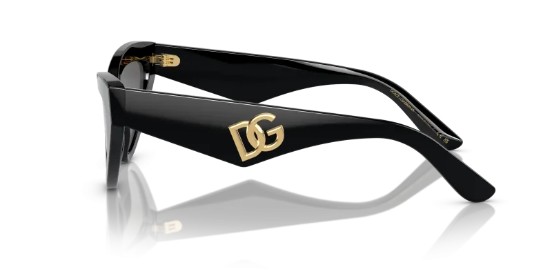 แว่นกันแดด Dolce & Gabbana DG4439 501/87 มุมข้าง ทรงตาแมวยกมุม
